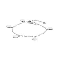 Armband Rondjes Zilver Gediamanteerd 1,8 mm 19 cm