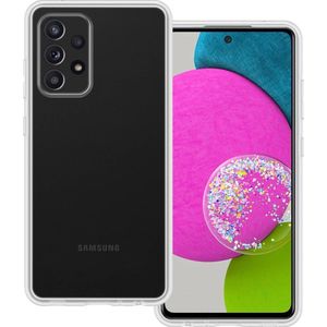 Basey Samsung Galaxy A52 Hoesje Siliconen Hoes Case Cover - Transparant