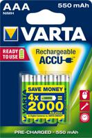 Varta RECH.AC.PowerAAA550mAh Bli 4 Oplaadbare AAA batterij (potlood) NiMH 550 mAh 1.2 V 4 stuk(s) - thumbnail