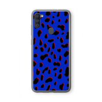Blue Leopard: Samsung Galaxy A11 Transparant Hoesje