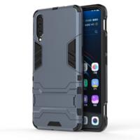 Schokbestendige PC + TPU Case voor vivo iQOO met houder (marineblauw)