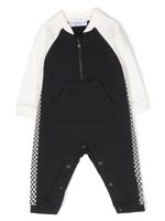 Emporio Armani Kids pyjama bicolore à fermeture zippée - Noir