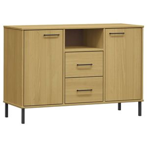 The Living Store OSLO Dressoir - 113 x 40 x 77 cm - Massief grenenhout - Industriële uitstraling