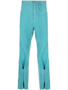 BLUEMARBLE pantalon droit à détails zips - Bleu