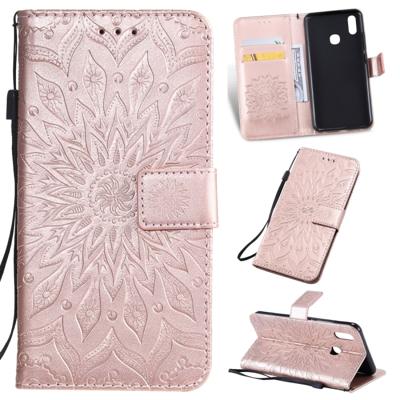 Gedrukt afdrukken zonnebloem patroon horizontale Flip PU lederen draagtas voor vivo Y93/Y91/Y95 met houder & kaartsleuven & portemonnee & Lanyard (Ro
