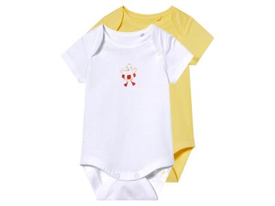 lupilu 2 Baby rompers (Geel/wit, 74/80)