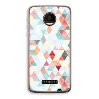 Gekleurde driehoekjes pastel: Motorola Moto Z Force Transparant Hoesje