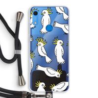 Papegaai: Huawei Y6s Transparant Hoesje met koord