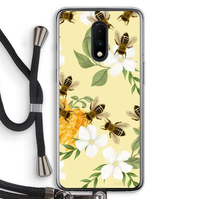 No flowers without bees: OnePlus 7 Transparant Hoesje met koord