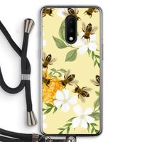 No flowers without bees: OnePlus 7 Transparant Hoesje met koord