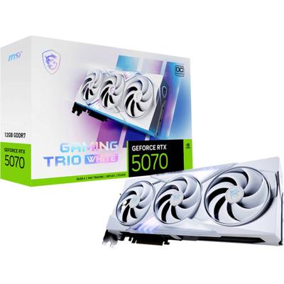 MSI Nvidia GeForce RTX 5070 Videokaart GeForce RTX 5070 12G GAMING TRIO OC WHITE 12 GB GDDR7-RAM PCIe x16 HDMI 2.1, DisplayPort 2.1