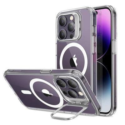 iPhone 14 Pro Classic Hybrid Case with Stash Stand (HaloLock) - Clear