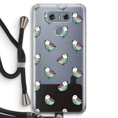 Vogeltjes: LG G6 Transparant Hoesje met koord