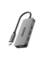 Sitecom CN-5011 interface hub USB 3.2 Gen 2 (3.1 Gen 2) Type-C 5000 Mbit/s Zwart, Grijs