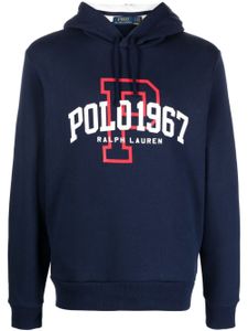 Polo Ralph Lauren hoodie en coton à logo imprimé - Bleu