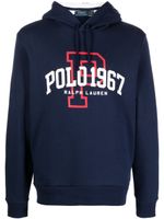 Polo Ralph Lauren logo-print cotton hoodie - Bleu