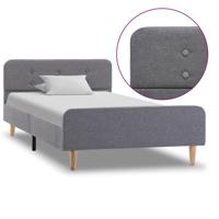 Bedframe stof lichtgrijs 100x200 cm