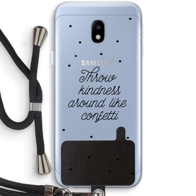 Confetti: Samsung Galaxy J3 (2017) Transparant Hoesje met koord