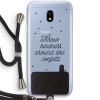 Confetti: Samsung Galaxy J3 (2017) Transparant Hoesje met koord