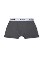 BOSS Kidswear lot de 2 boxers à bande logo - Gris