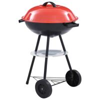 VidaXL Kogelbarbecue houtskool met wieltjes xxl 44 cm
