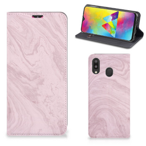 Samsung Galaxy M20 Standcase Marble Pink - Origineel Cadeau Vriendin