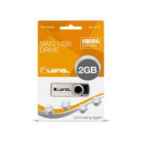 xlyne 177558-2 USB flash drive 2 GB USB Type-A 2.0 Zwart, Zilver - thumbnail