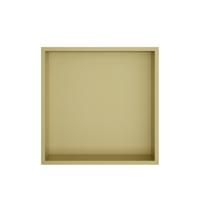 Hotbath &MORE Inbouwbox of inbouwnis - 30x30x10 - Geborsteld messing PVD BOX030BBP