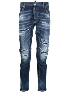 DSQUARED2 jean slim à effet usé - Bleu