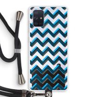 Onderbroken lijn: Samsung Galaxy A71 Transparant Hoesje met koord