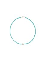 Catherine Michiels collier ras-de-cou en perles de turquoise - Argent
