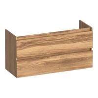 Brauer Joy - Onderkast Ondiep - 100 cm - met 2 Softclose Lades Greeploos en 1 Sifon Uitsparing - Honey