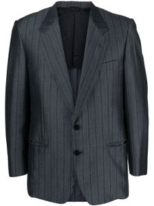 Pierre Cardin Pre-Owned blazer rayé à revers crantés (années 1990) - Bleu