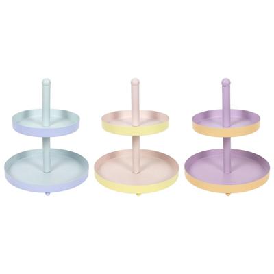 Etagere 2-tone metaal 2-laags Ø20xh23cm