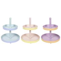 Etagere 2-tone metaal 2-laags Ø20xh23cm - thumbnail