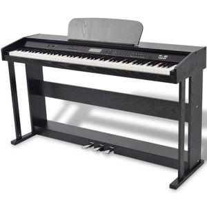 VidaXL Digitale piano met pedalen 88 toetsen zwart