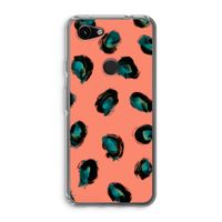 Pink Cheetah: Google Pixel 3a Transparant Hoesje