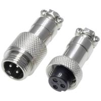 Pollin 453547 Ronde connector Stekker, Bus Totaal aantal polen: 3 1 set(s)