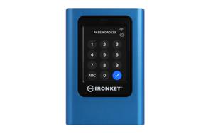 Kingsong IronKey Vault Privacy 80 480 GB Externe harde schijf (3,5 inch) USB-C Blauw IKVP80ES/480G