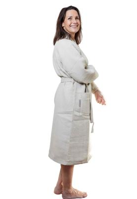 Kimono wafel badjas zand-3xl