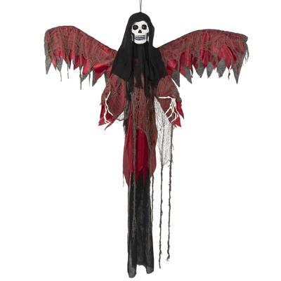 Boland Flying red reaper - rood - 198 cm - halloween/horror - hangdecoratie - geluid en bewegingssen