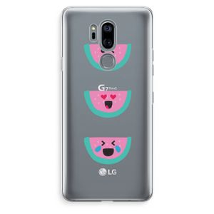 Smiley watermeloen: LG G7 Thinq Transparant Hoesje