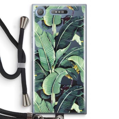 Bananenbladeren: Sony Xperia XZ1 Transparant Hoesje met koord