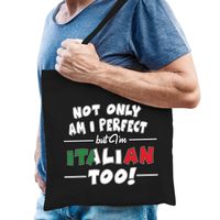 Not only perfect Italian / Italie cadeau tas zwart voor heren