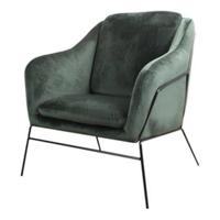 DS4U Antonio fauteuil velvet groen