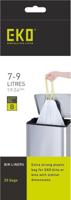 Afvalzak EKO type B 7-9 liter met trekband wit 25 stuks