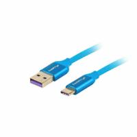 Kabel USB A naar USB-C Lanberg CA-USBO-21CU-0010-BL Blauw 1 m (1 Stuks) ( 1m)