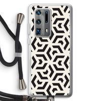 Crazy pattern: Huawei P40 Pro Plus Transparant Hoesje met koord
