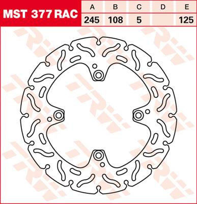 TRW Remschijf, remschijven voor de moto, MST377RAC