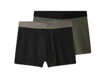 esmara Men Set van 2 heren boxers (Zwart/groen, XL)